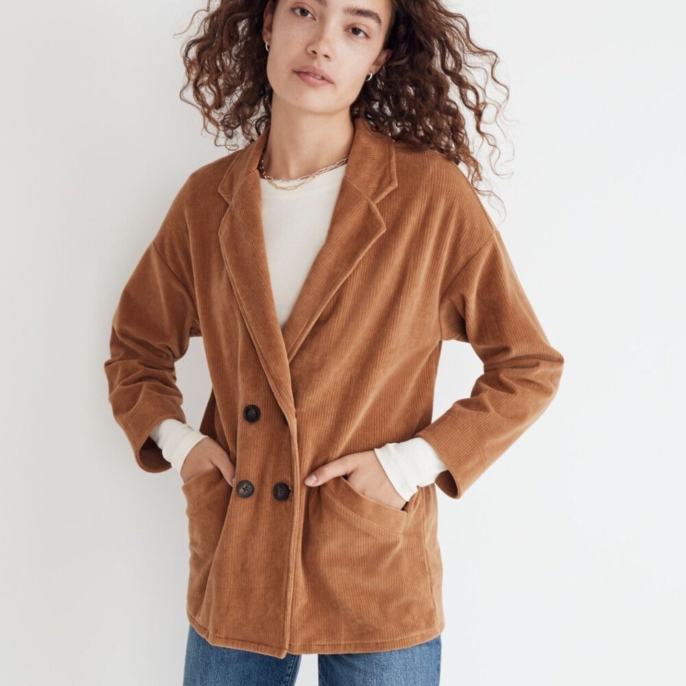 MADEWELL Corduroy Redford Blazer Tan Women’s Small